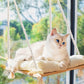 Lit de Fenêtre Suspendu en Bois pour Chats