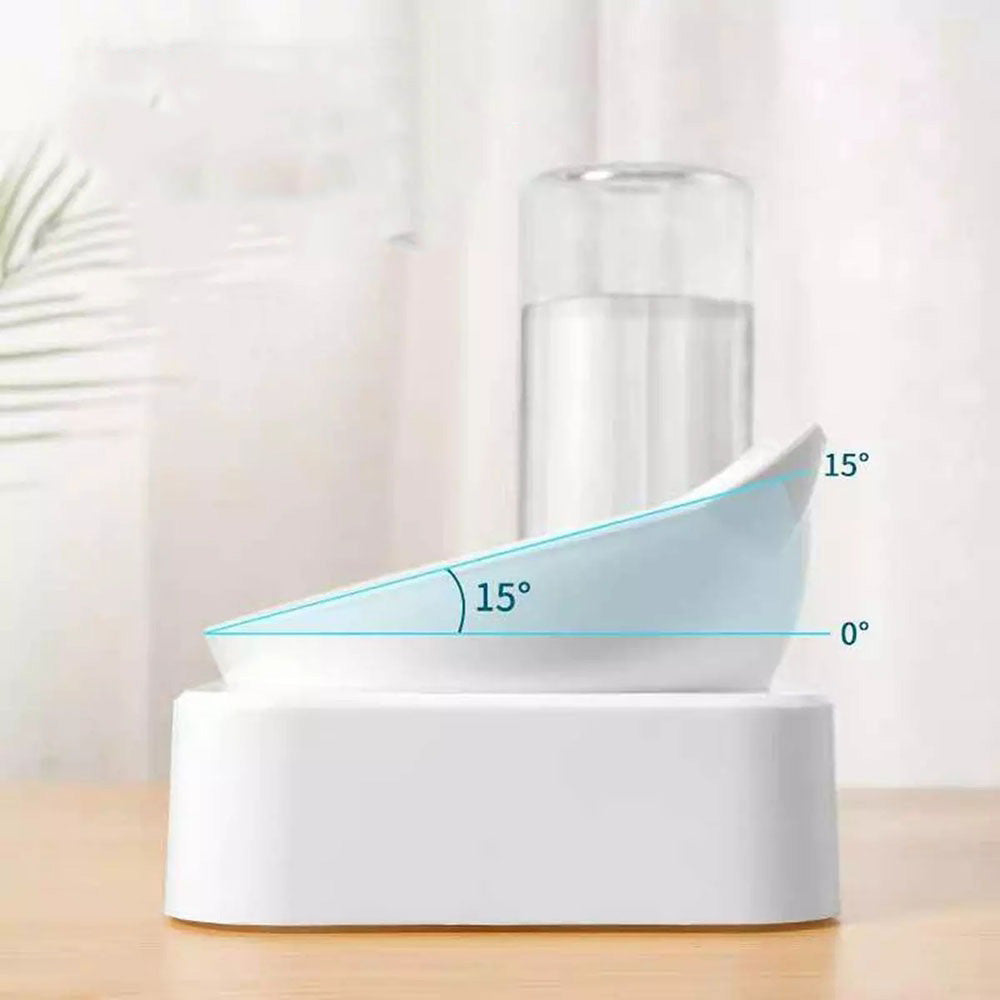 Gamelle ergonomique 2-en-1 pour chat – Inclinaison 15°