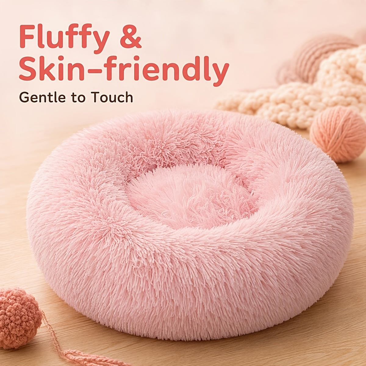 Panier apaisant rond pour grand chien en polyester