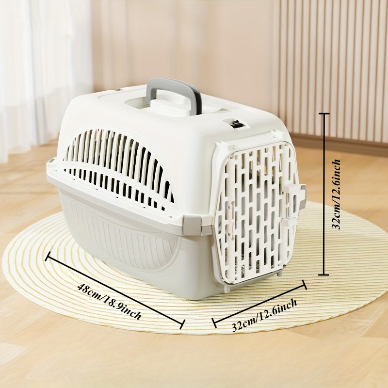 Caisse de transport pour chat en PP avec porte sécurisée