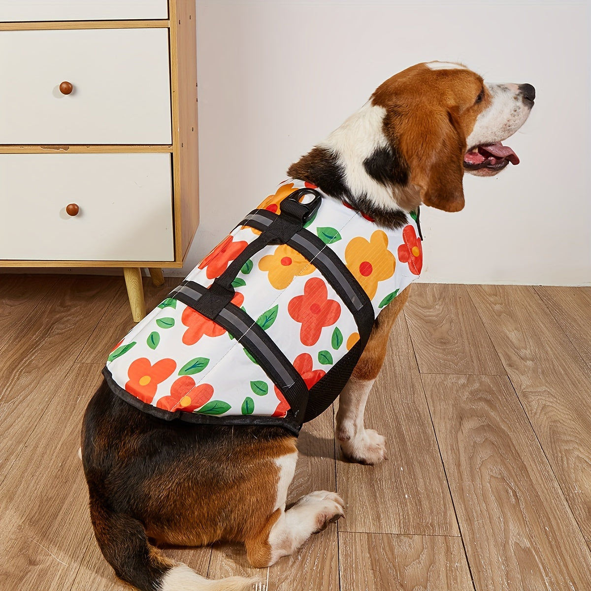 Gilet de Sauvetage Floral pour Chiens et Chats