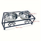 Support en fer avec doubles gamelles inox pour chien