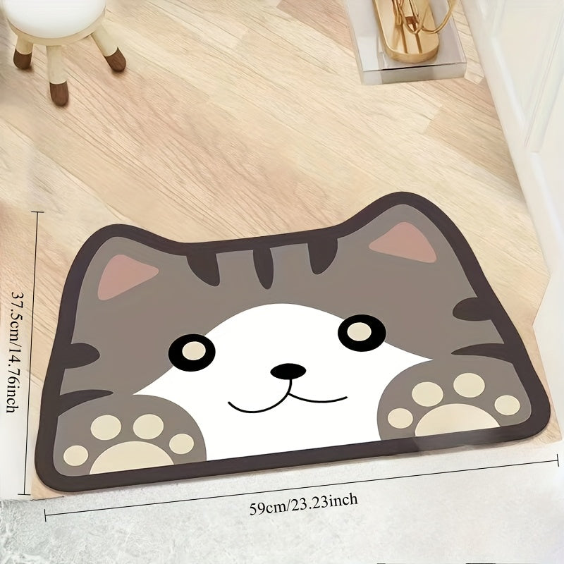 Tapis d'Alimentation Antidérapant en Gel de Silice – Motifs Animaux Mignons