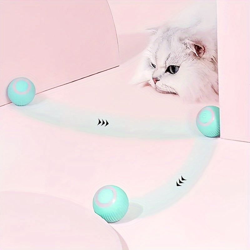 Balle Interactive Automatique en Silicone pour Chat – Rechargeable et Lumineuse