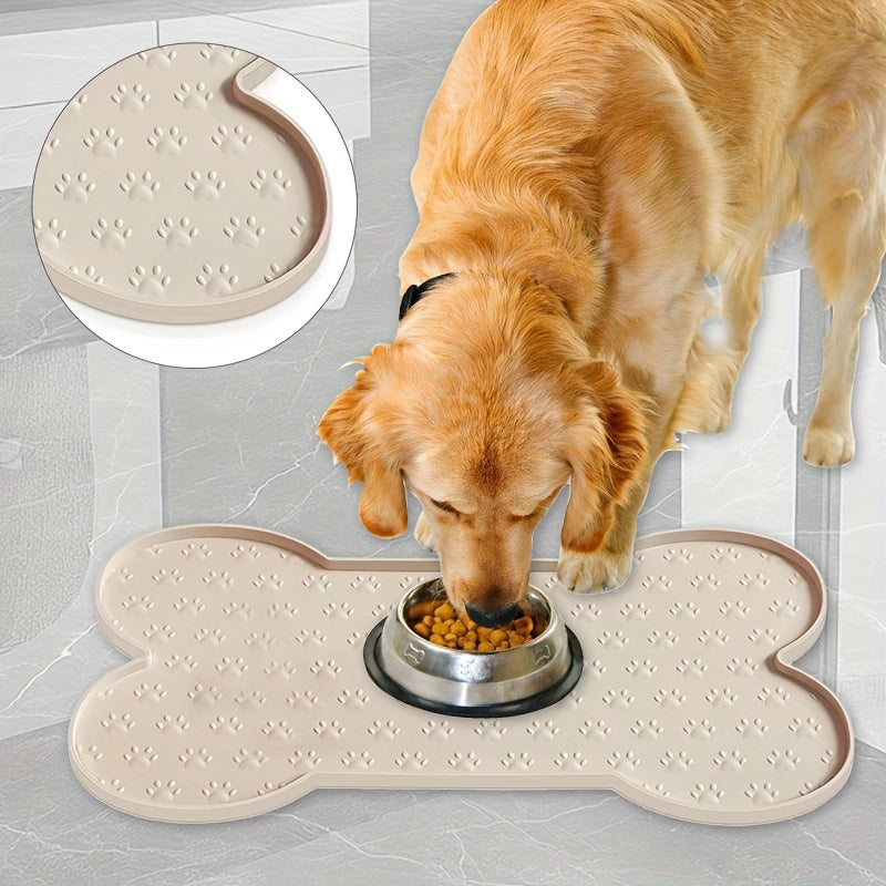 Tapis gamelle en silicone forme os pour chien