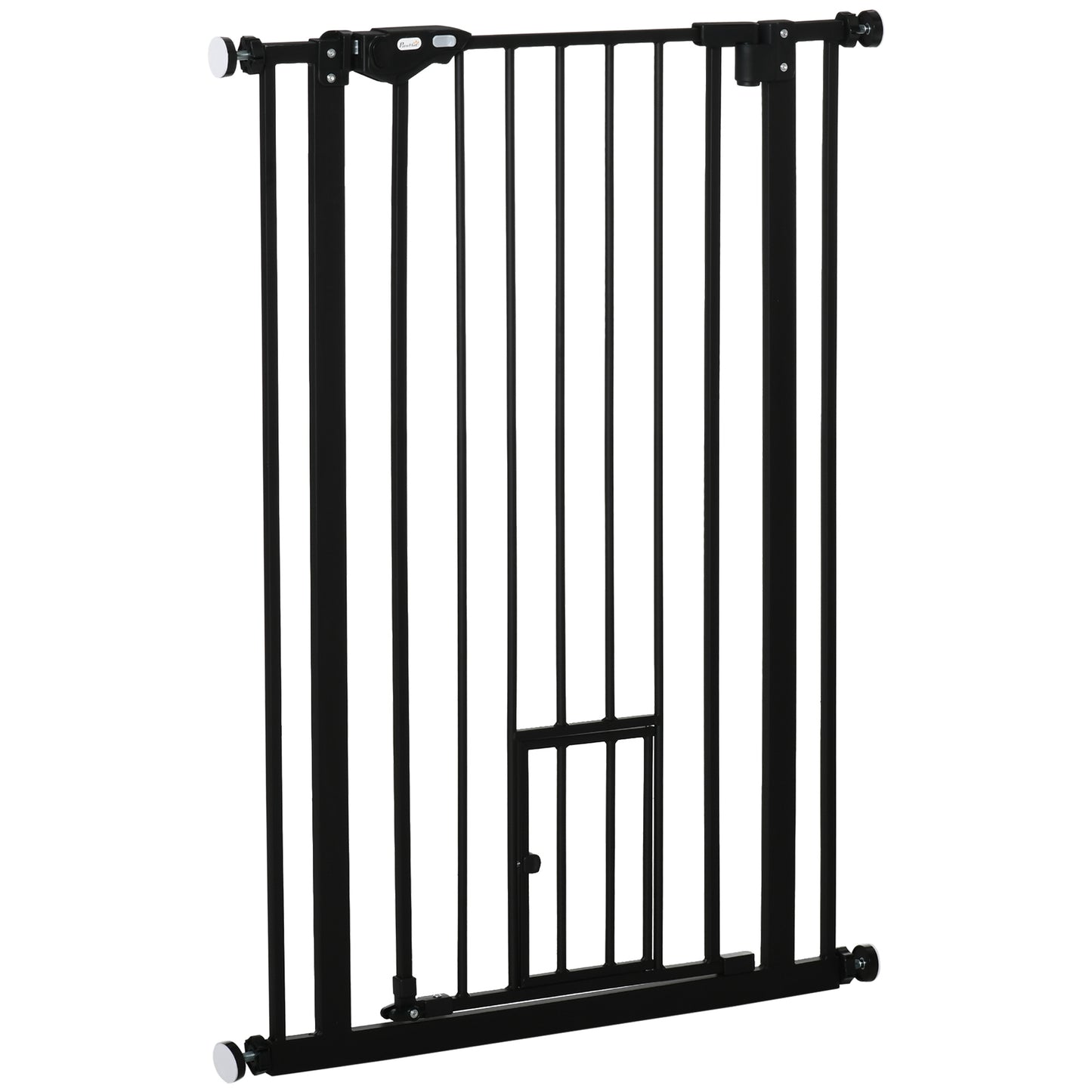 Barrière Sécurité Animaux en Acier Noir – 104x4 à 80 cm