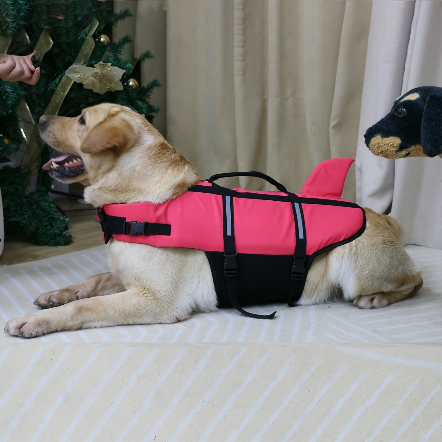 Gilet de Sauvetage Requin Réfléchissant Fluo pour Chiens