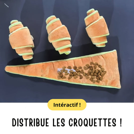 Jouet Croissant en Peluche avec Cache Friandises