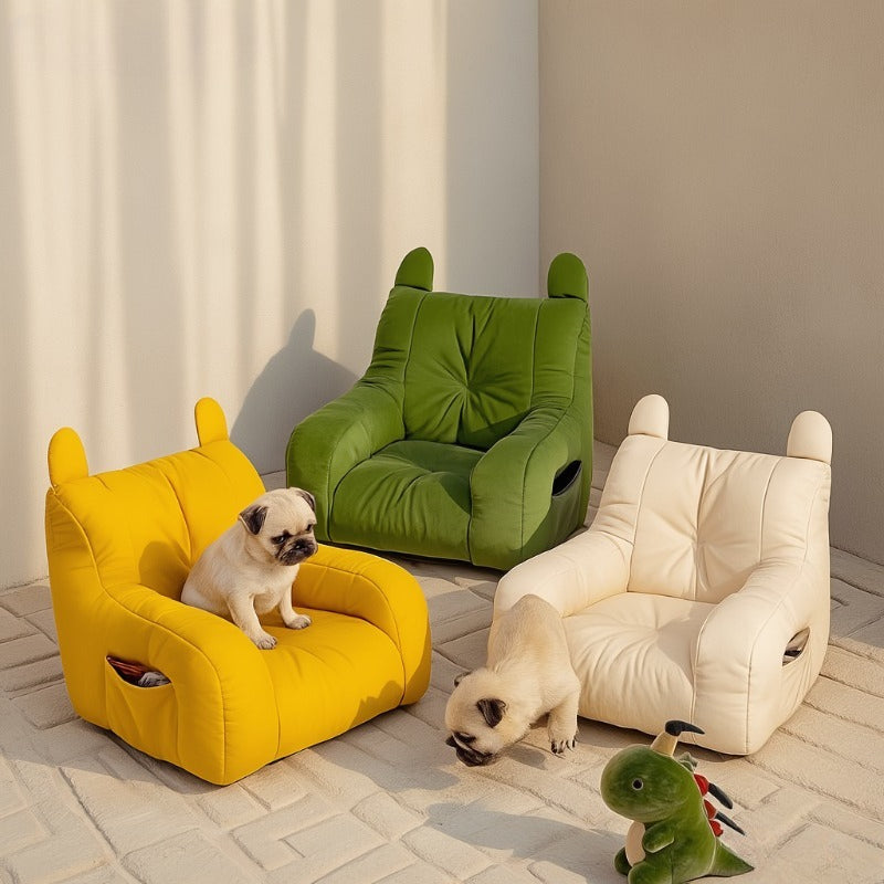 Canapé matelassé pour chien, présentation du produit
