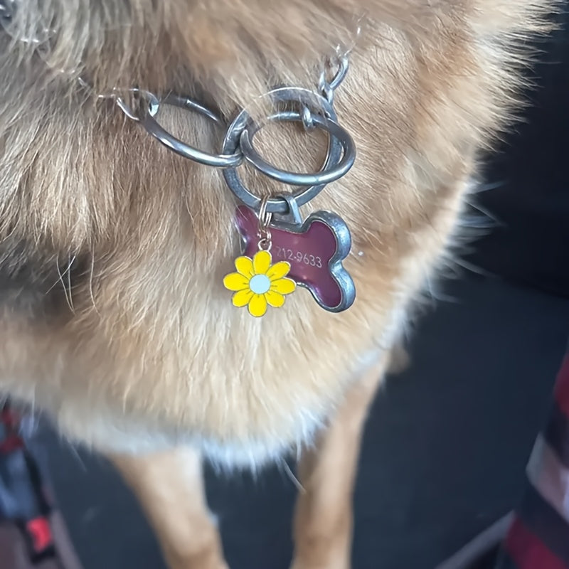 Médaillon Marguerite décoratif pour collier de Chien ou Chat