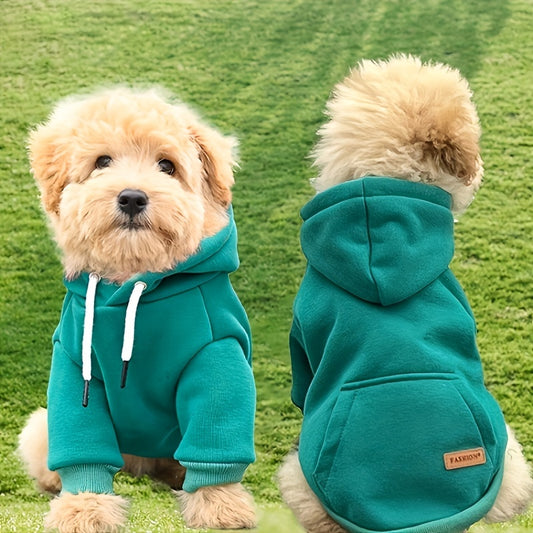Sweat à Capuche Vert pour Petit Chien