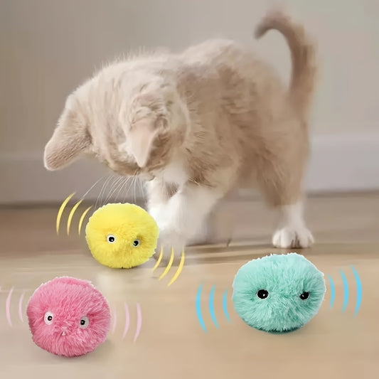 Balle en Peluche Interactive avec Sons d’Animaux Réalistes pour Chat