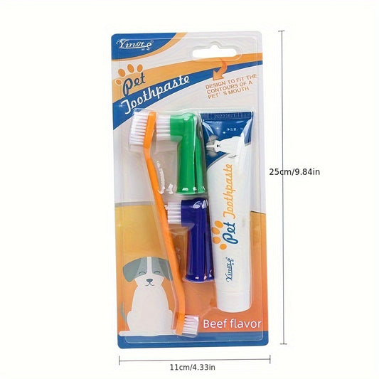 Brosse à Dents Souple et Dentifrice pour Chiens et Chats