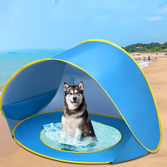 Tente Pliante de Plage avec Bassin Intégré pour Chiens