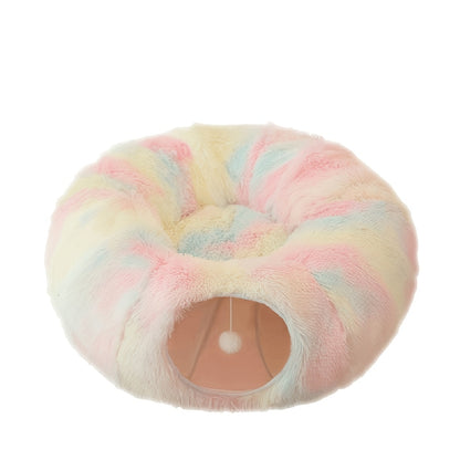 Tunnel et Panier Douillet pour Chats en Peluche, visuel complémentaire