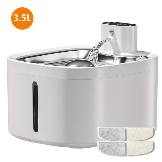 Fontaine à Eau pour Chat avec Détecteur de Mouvement – 3,5L Rechargeable