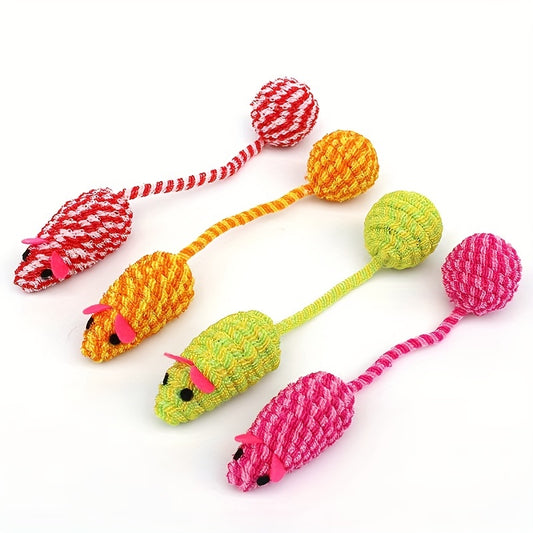 Jouet Souris en Peluche avec Balle pour Chat