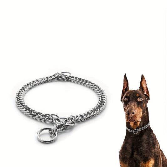 Collier étrangleur double torsion en acier inoxydable – spécial dressage comportemental