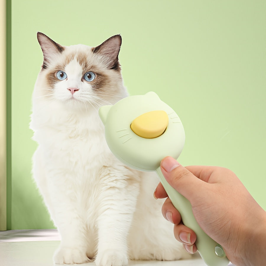 Brosse de toilettage auto-nettoyante pour chat