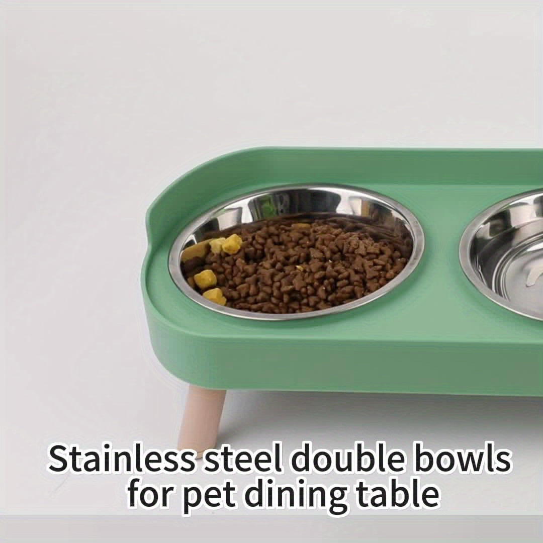 Gamelle Double Surélevée avec Pieds pour Chats et Chiens