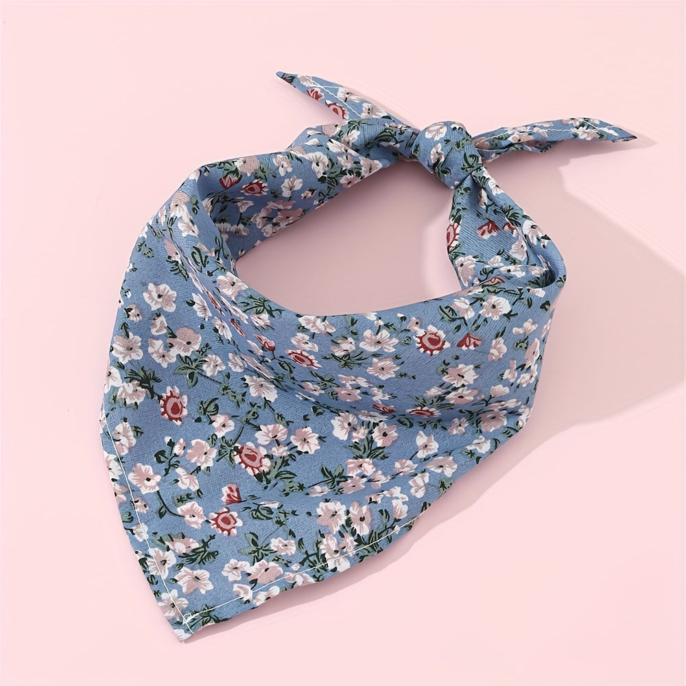 Bandana Fleuri à Nouer pour Chiens en Tissu Léger