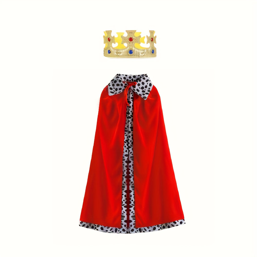 Costume Royal avec Cape et Couronne pour Chiens Moyens