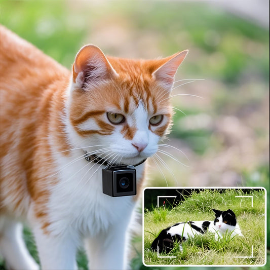 Collier Caméra 1080P pour Chats et Petits Chiens