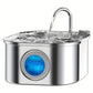 Fontaine à eau 3.2L inox avec filtre carbone & fenêtre de niveau pour Chat et Chien