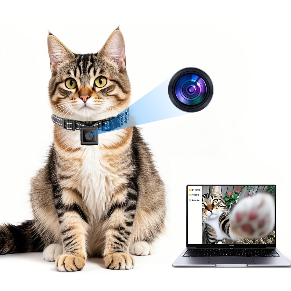 Collier Caméra 1080P pour Chats et Petits Chiens