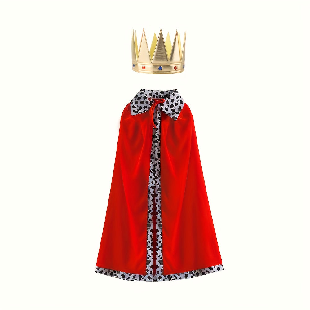Costume Royal avec Cape et Couronne pour Chiens Moyens