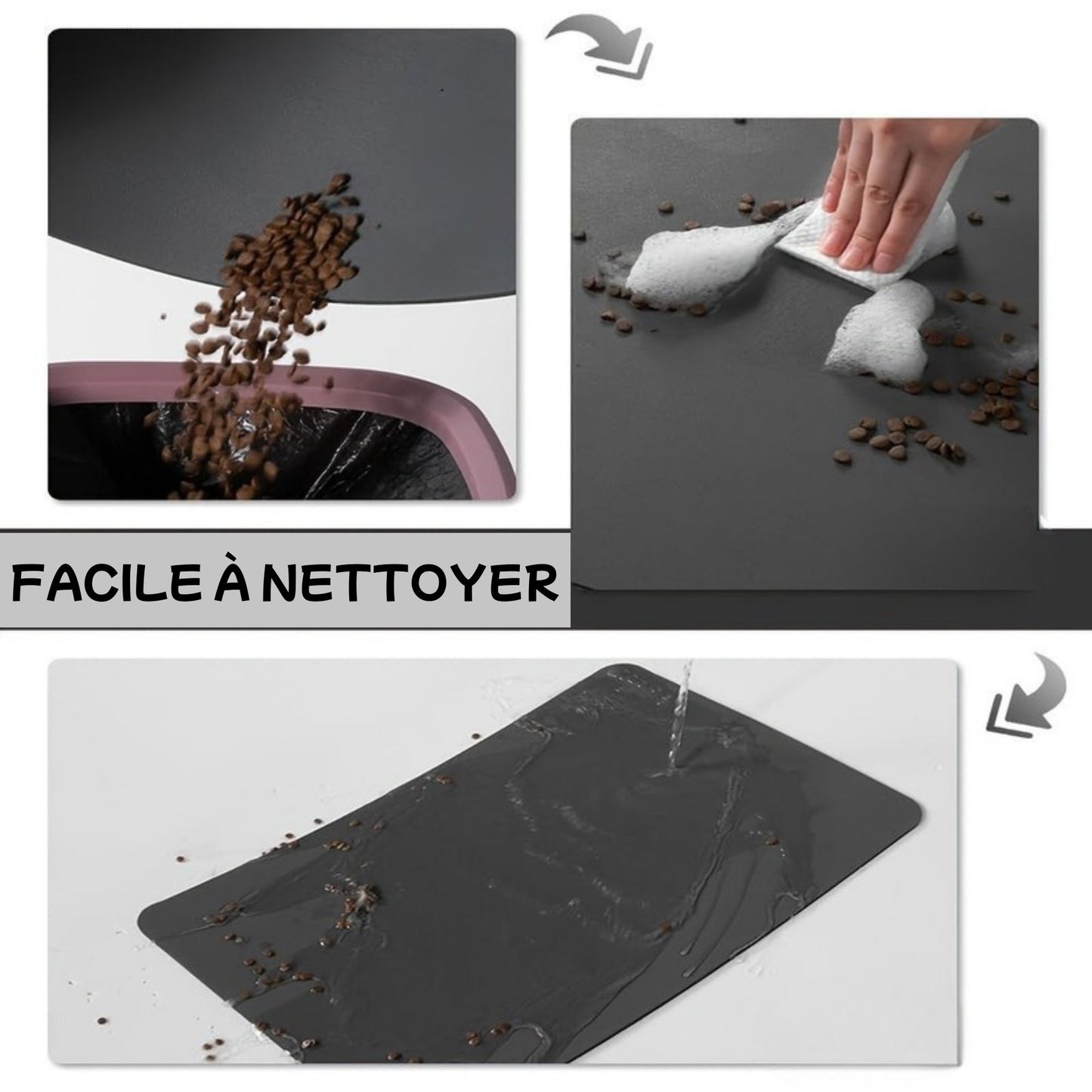 Tapis gamelle simple antidérapant pour chien et chat