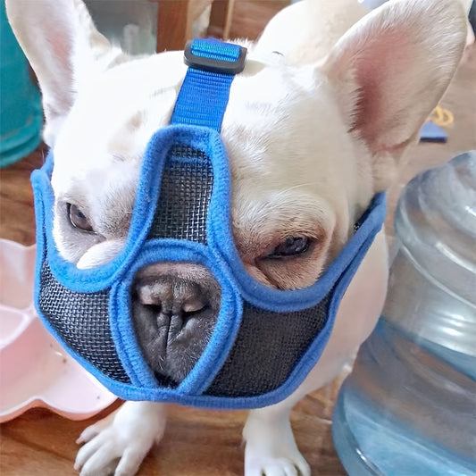 Muselière Ajustable en Maille Respirante pour Bouledogue