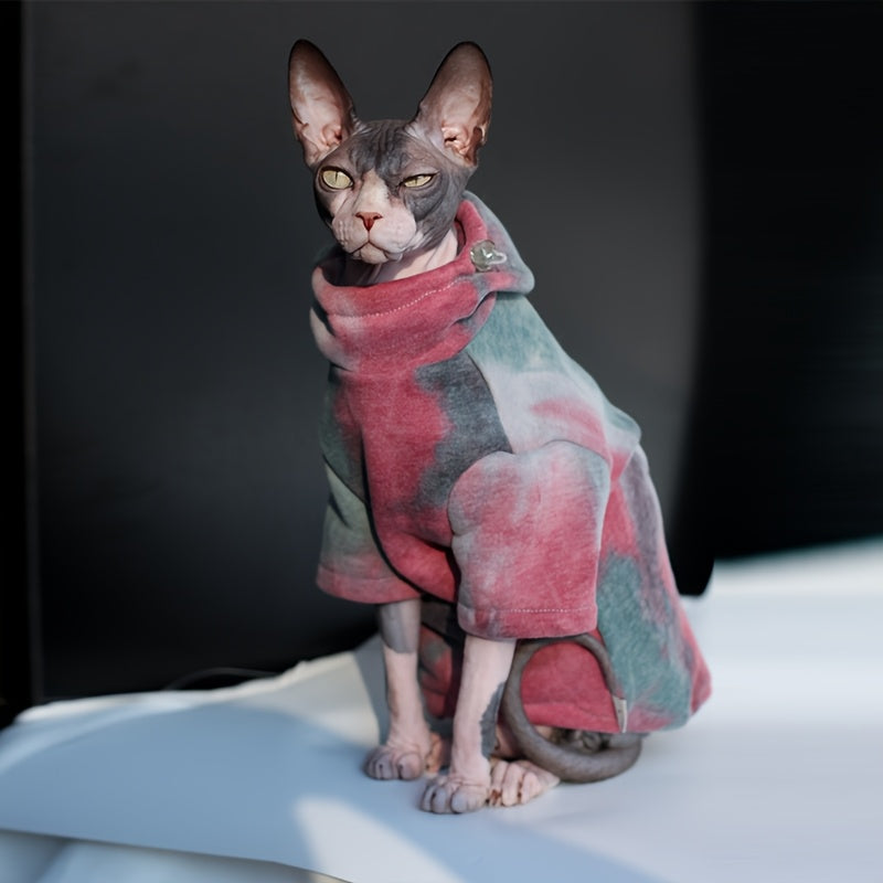 Sweat à Capuche Multicolore pour Chats – Pull Coton Doux
