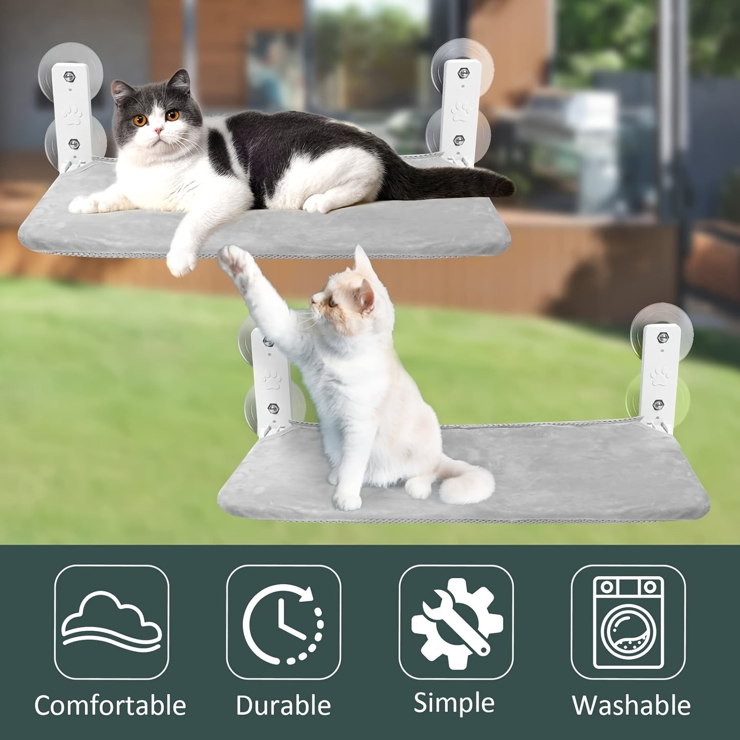 Hamac de Fenêtre Pliable pour Chats
