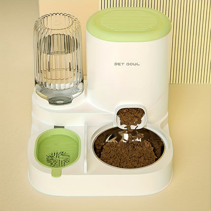 Distributeur Automatique 2-en-1 Nourriture et Eau pour Chats