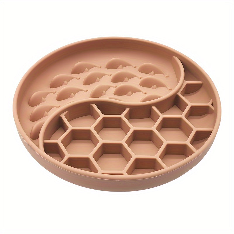 Gamelle Anti-Glouton en Silicone avec Ventouse – Design Alvéolé et Léchage