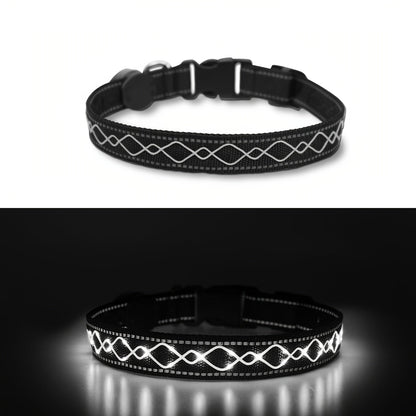 Collier lumineux LED brodé pour Chien