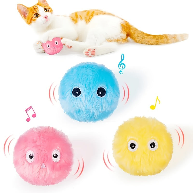 Balle en Peluche Interactive avec Sons d’Animaux Réalistes pour Chat