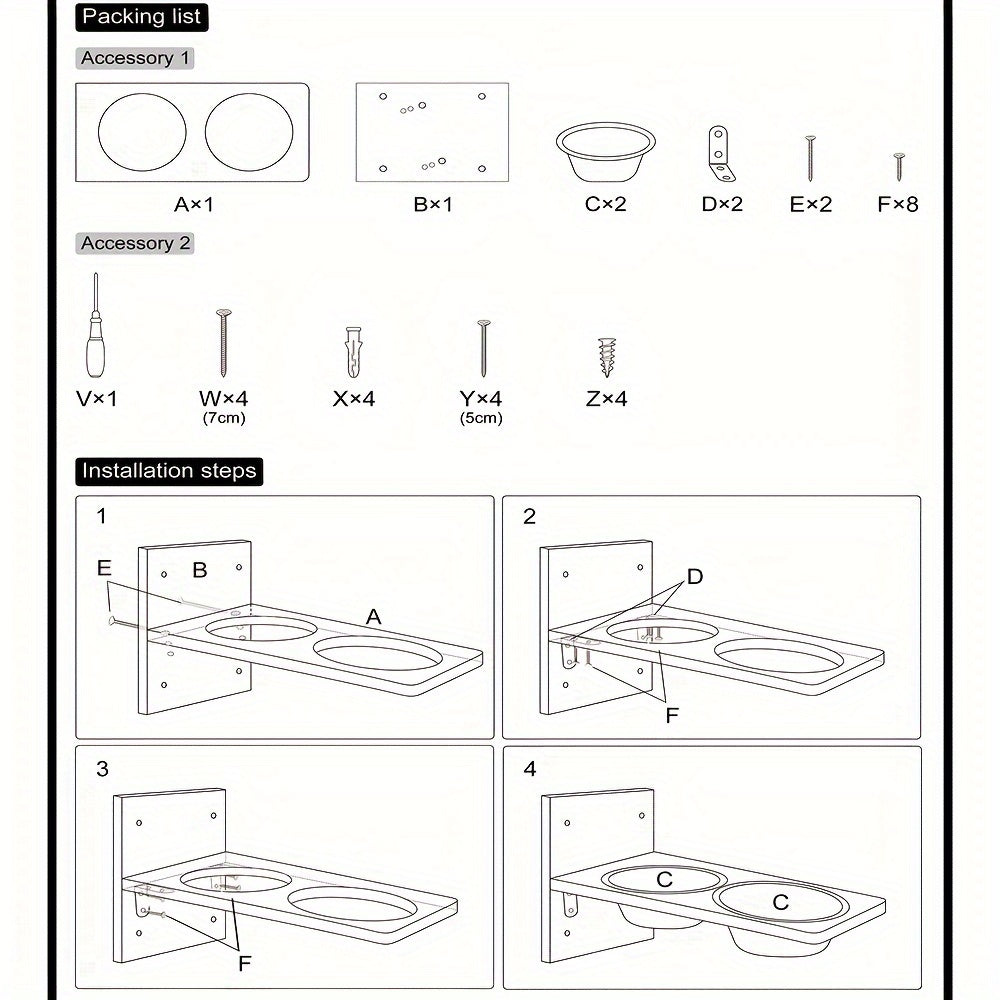 Étagère Mural pour Chat avec Station de Nourrissage et Perchoir