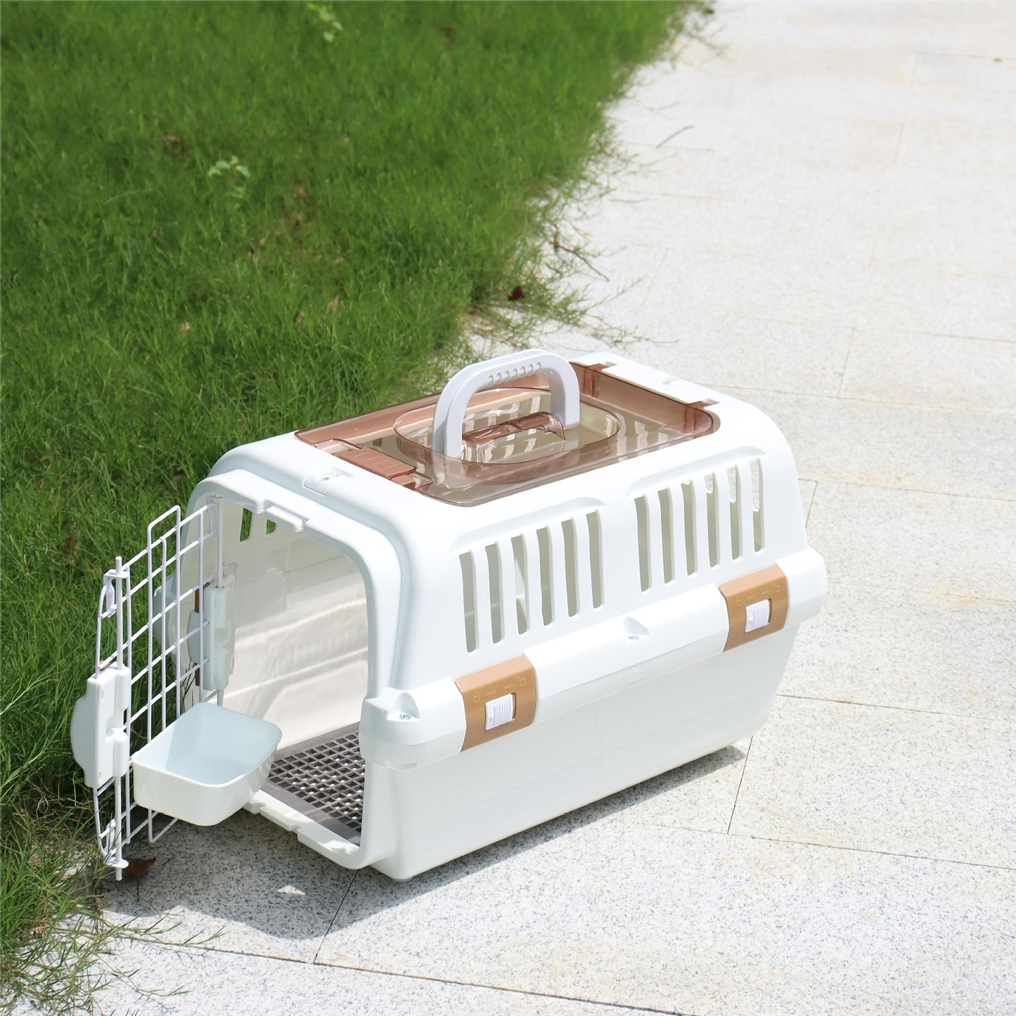 Caisse de transport pour chat en PP robuste avec fermeture sécurisée