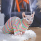 Pull Arc-En-Ciel en Maille pour Chats – Tricot Extensible 100 % Rayon