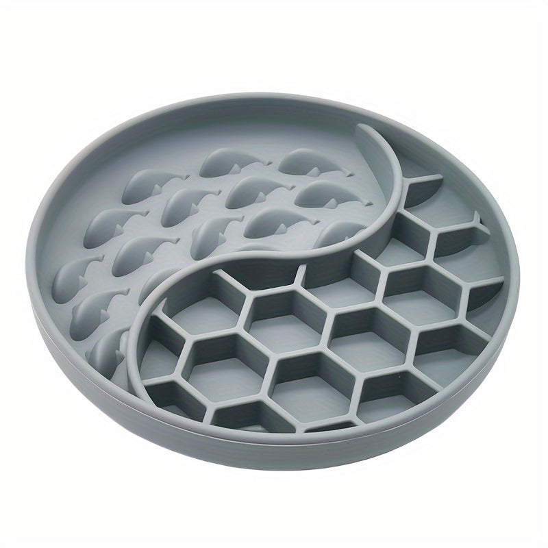 Gamelle Anti-Glouton en Silicone avec Ventouse – Design Alvéolé et Léchage