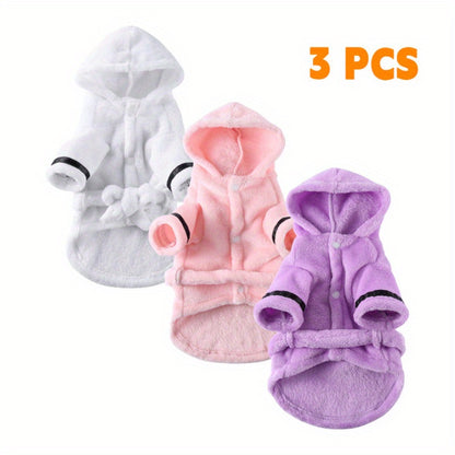 Pack 3 pièces Peignoir Douillet pour Chiens et Chats