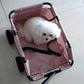 Chariot Pliable Rose pour Animaux – Version Compacte