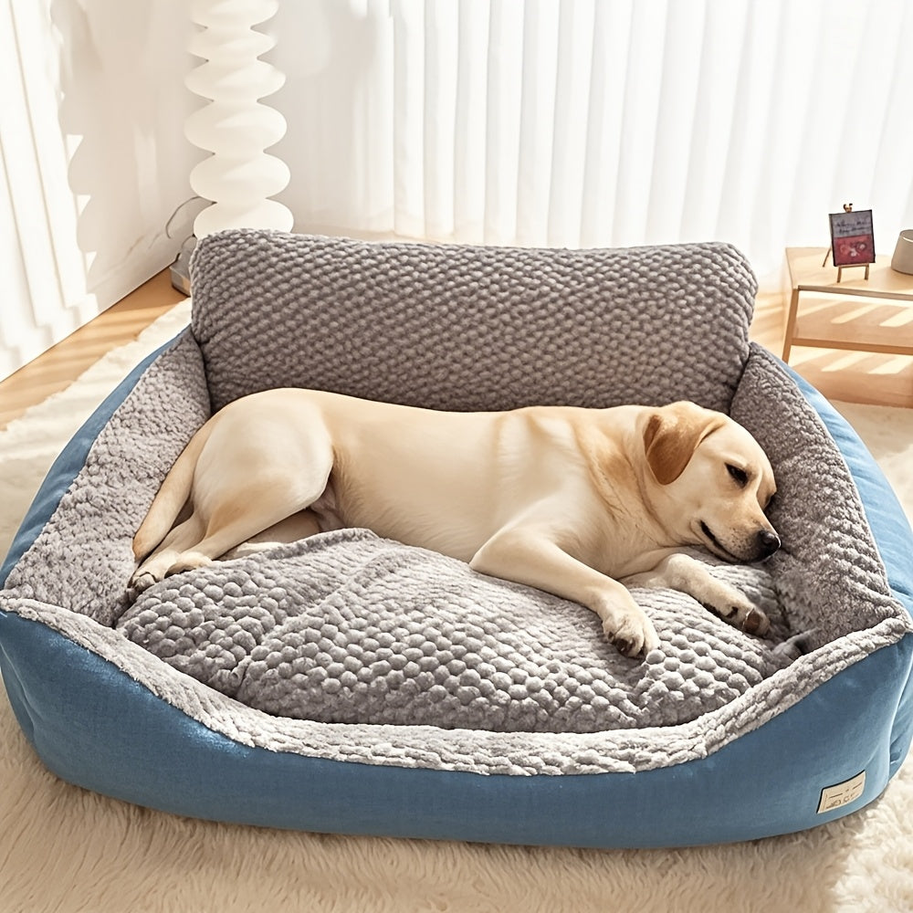 Canapé moelleux pour chien avec dossier surélevé