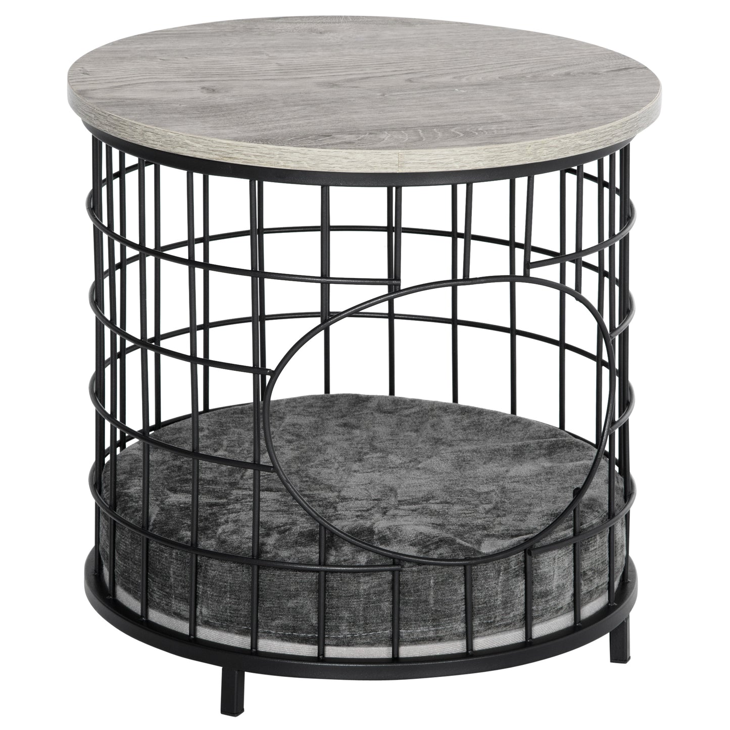 Panier et Table d’Appoint 2-en-1 pour Chats Style Contemporain
