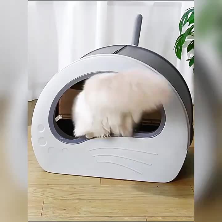 Bac à Litière Fermé Ovale Anti-Odeurs avec Pelle