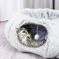 Tunnel et Panier Douillet pour Chats en Peluche
