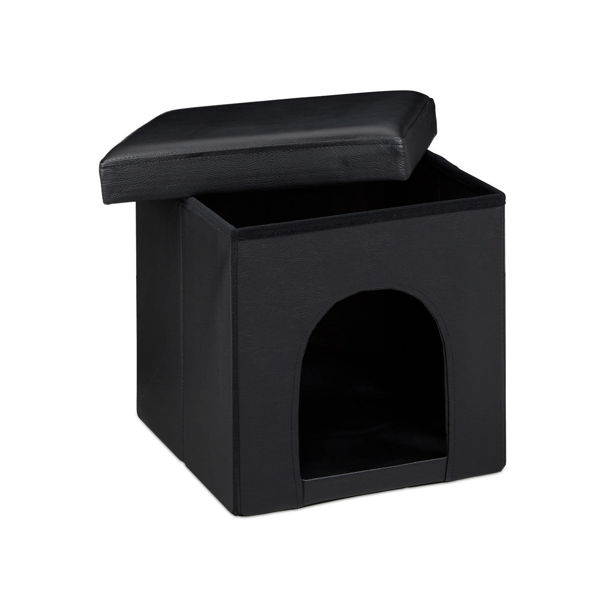 Pouf pour chien noir, présentation du produit