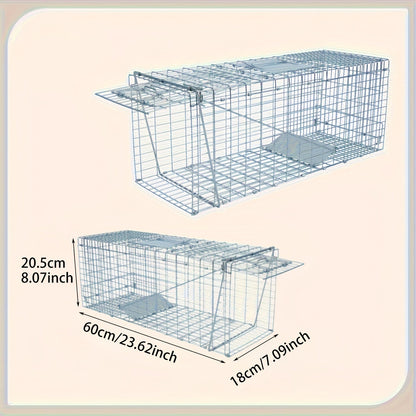 Cage de Capture Pliable en Acier Inoxydable – Grand Modèle